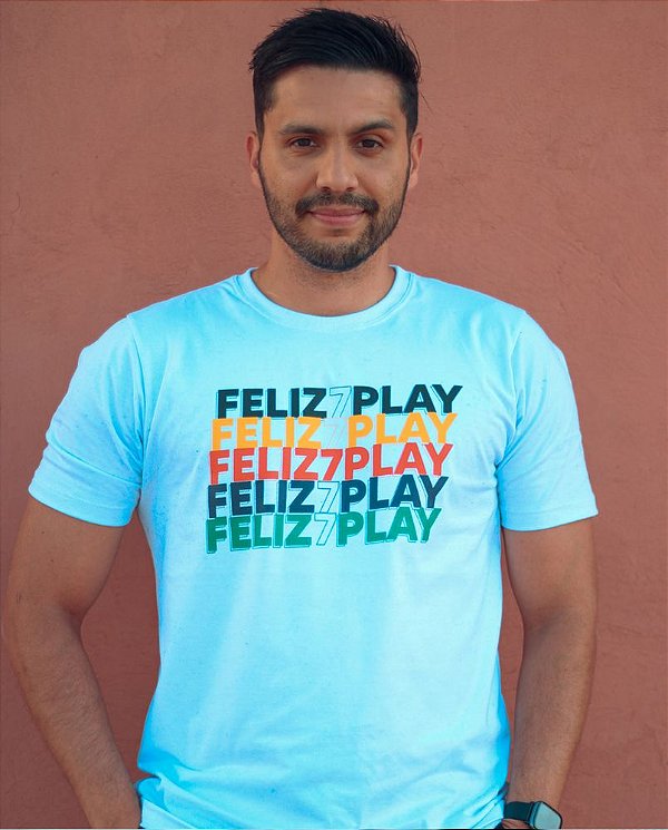 Camiseta Feliz7Play "COLORS" - Branca