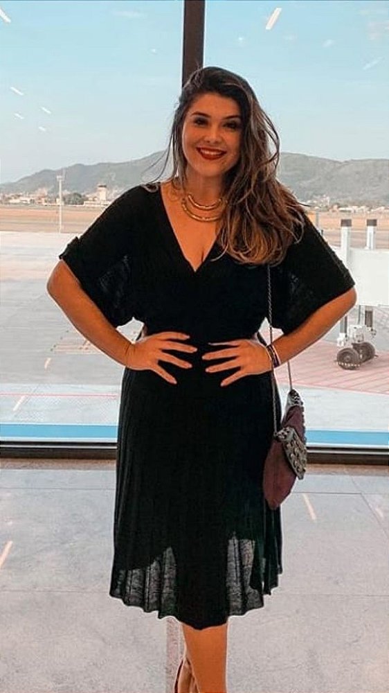 SAIA MIDI LISA PLISSADA