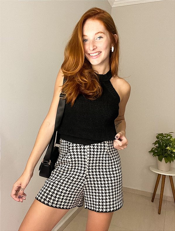 SHORTS TRICOT PIED POULE