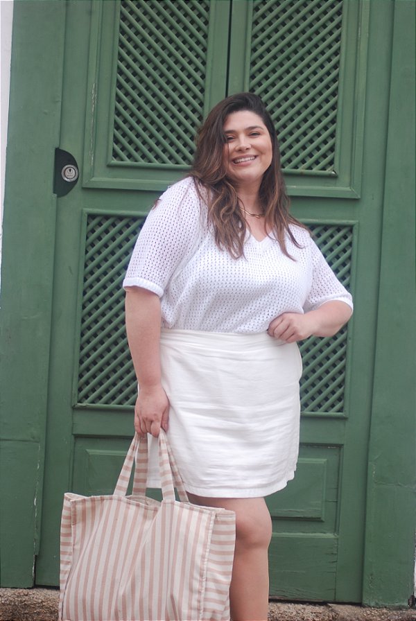 CAMISETA  RESORT TRICOT VAZADO