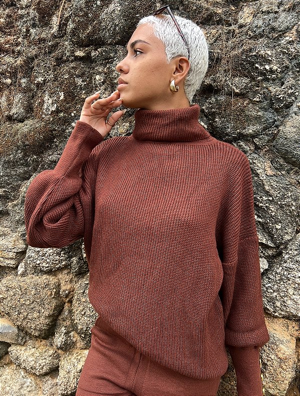 BLUSA CAMBRIDGE MARROM