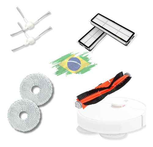 Kit Peças Substituição Aspirador Robô Xiaomi S10+ S10 Plus