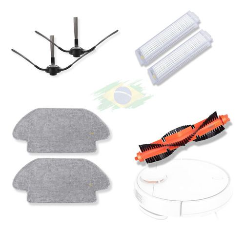 Kit Peças Aspirador Robô Pó Xiaomi Robot Vacuum Mijia 3c B106cn