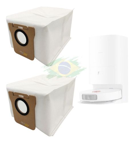 Kit 02 Saco Coletor Para Base Aspirador Robô Xiaomi Vacuum X10 X10+ X10plus
