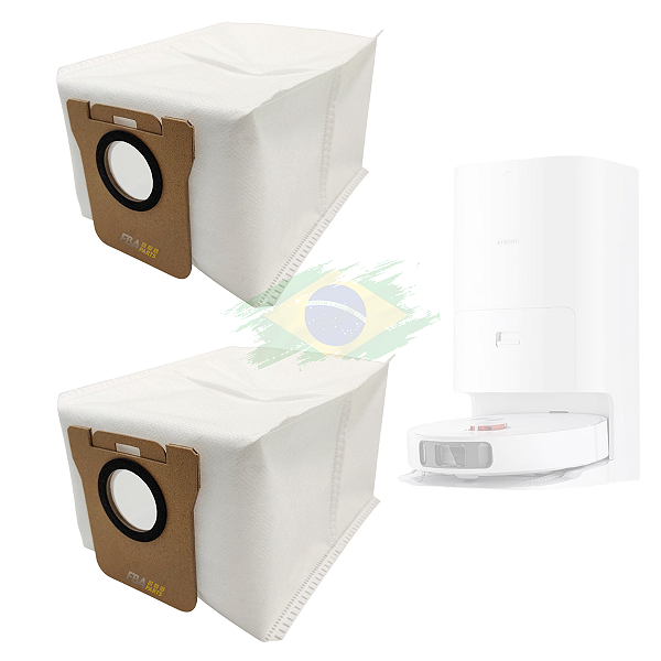 Kit 02 Saco Coletor Para Base Aspirador Robô Xiaomi Vacuum X20+ X20plus