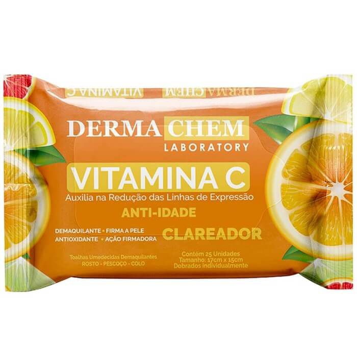 Lenço demaquilante Vitamina C - Dermachem