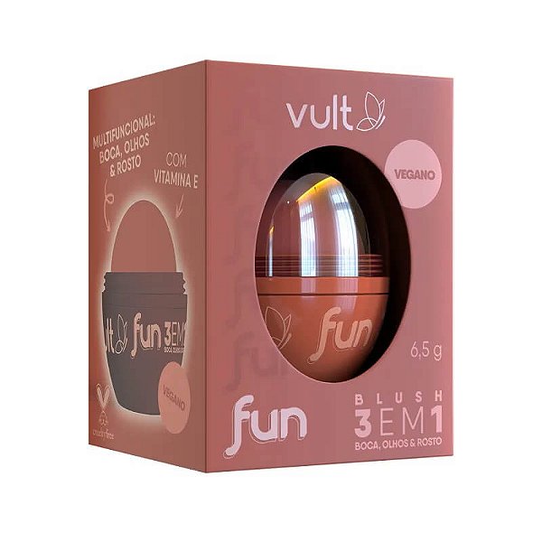Blush 3 em 1 Fun - Vult - Love Store Makeup - A sua Loja de Maquiagem Online
