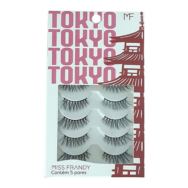 Caixa 5 pares cílios postiços Tokyo - Miss Frandy