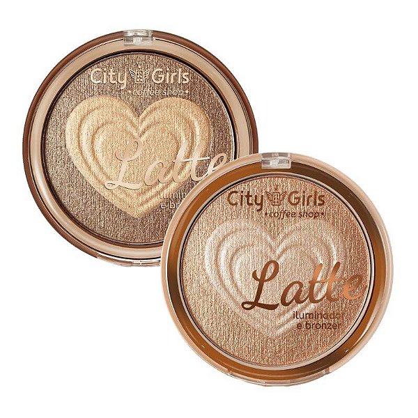 Duo Iluminador e Bronzer Latte - City Girls