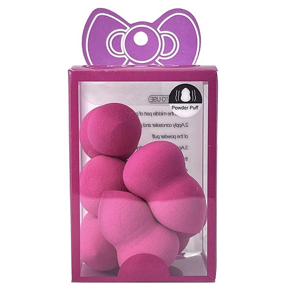 Kit com 6 mini esponjas em gota 360 - Love Store