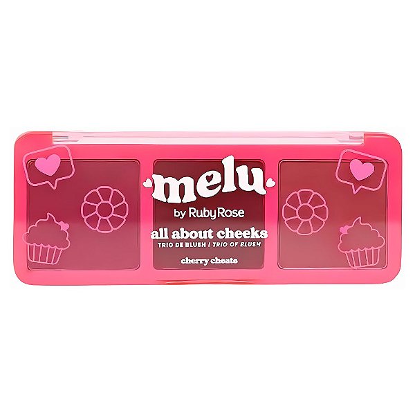 Trio de blush Cherry Cheats Melu Love Store Makeup A sua Loja de Maquiagem Online