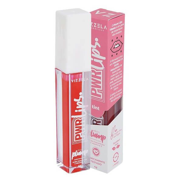 Gloss Efeito Plump PWR Lips Tint - Vizzela