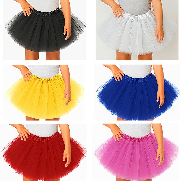 Saia de Tule Infantil Estilo Tutu 30 cm – Ideal para fantasias e festas escolares