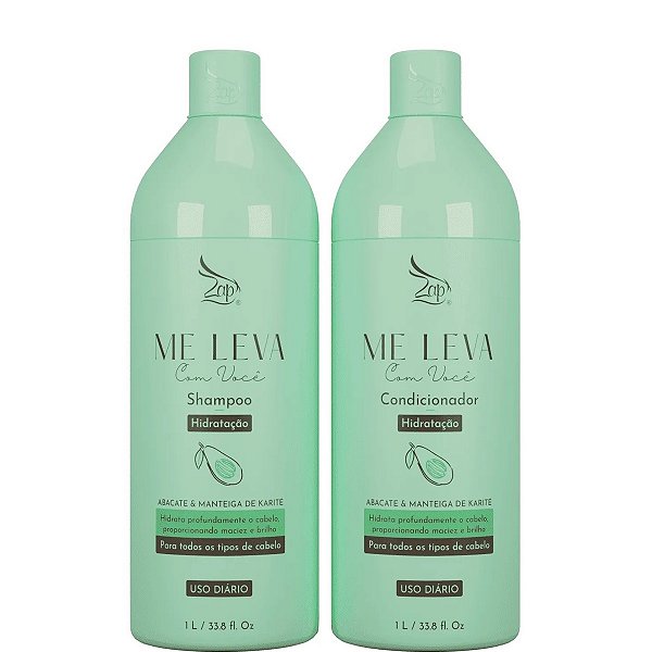 Zap Shampoo e Condicionador Abacate & Manteiga de Karité 2x1 Litro
