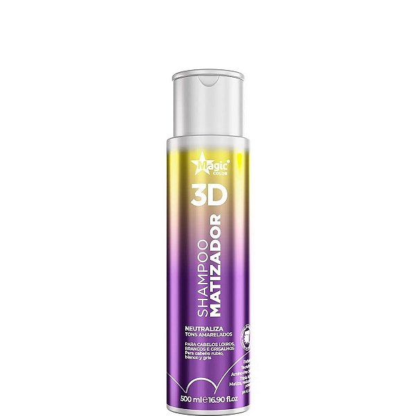 Magic Color Shampoo Matizador 3D Efeito Levemente Desamarelador 500ml