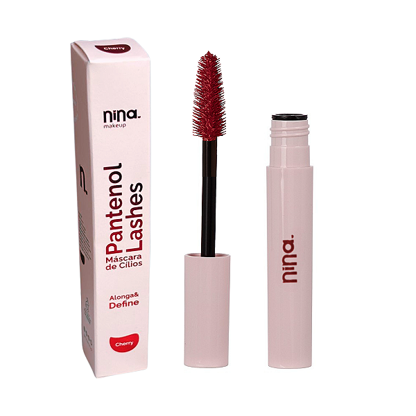 MÁSCARA DE CÍLIOS ALONGA E DEFINE CHERRY - NINA MAKEUP