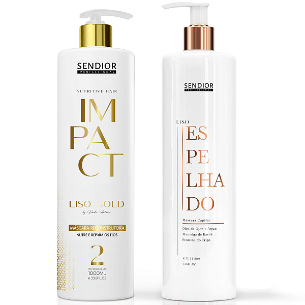 COMBO GLOSS LISO GOLD (1L) + GLOSS LISO ESPELHADO (1L)
