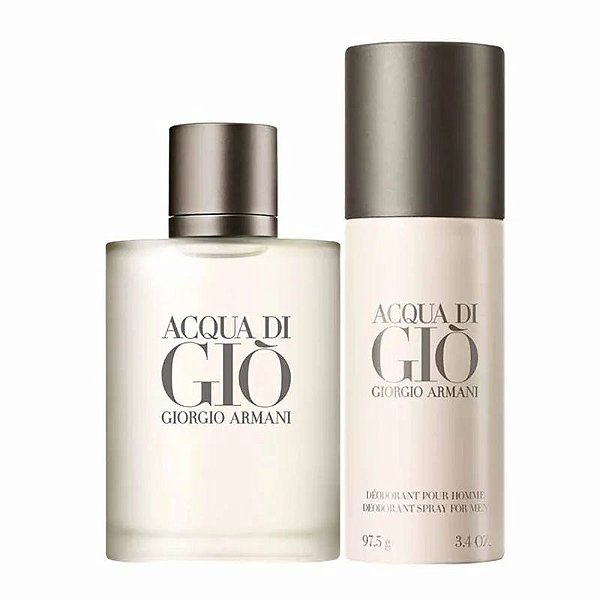 Conjunto Acqua di Giò Giorgio Armani Masculino  Eau de Toilette 100ml + Desodorante Spray 150ml