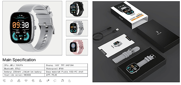 🕐 Relógio Smart PEJE ZW01 Pro