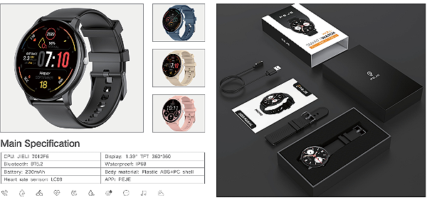 Relogio Smartwatch Redondo ZW02