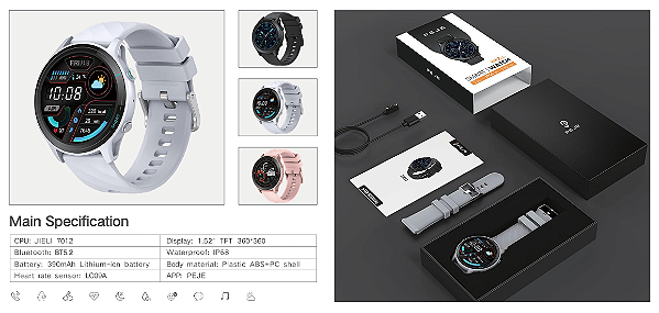 Relogio Smartwatch Redondo ZW12