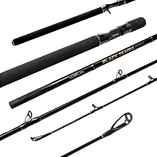 Vara de Pesca Maruri Black Tamba Pro 2,40m C802-H 30-60lb em 2 Partes Casting de 30-170g