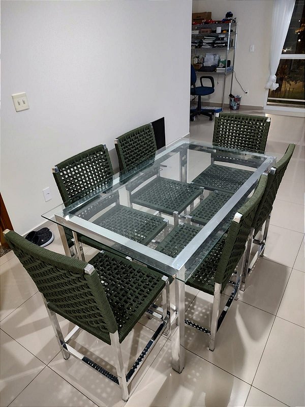 Conjunto de mesa em alumínio