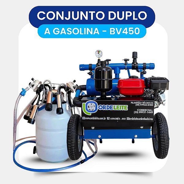ORDENHADEIRA CARRELO BV450 1 CONJUNTO DUPLO MOTOR A GASOLINA