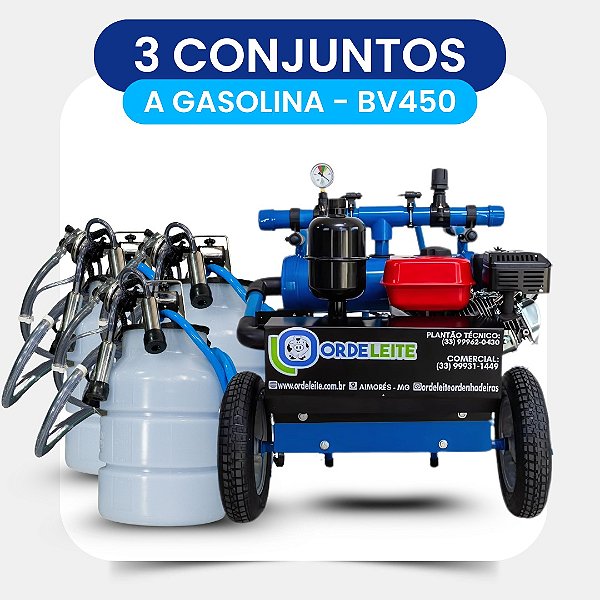 ORDENHADEIRA CARRELO BV450 3 CONJUNTOS MOTOR A GASOLINA