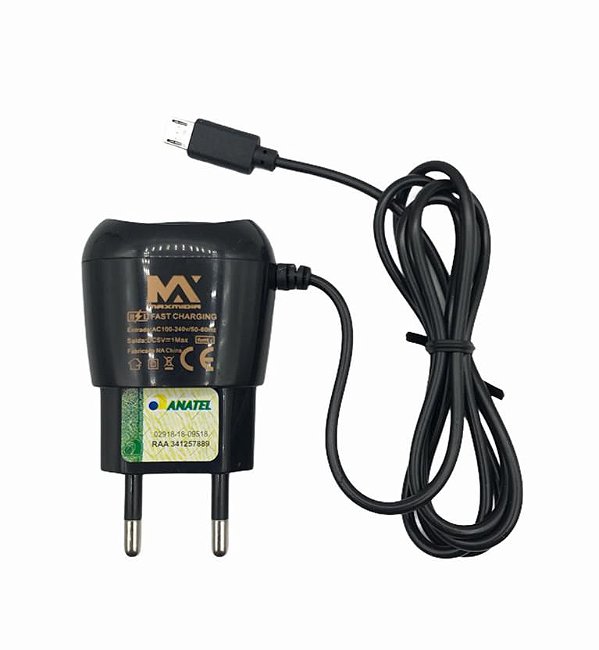 CARREGADOR DE CELULAR 5V 2.1A MICRO USB V8 SAQUINHO MAXMIDIA MAX-CAR97