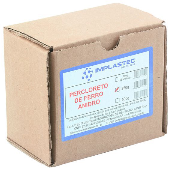 PERCLORETO DE FERRO ANIDRO 250g IMPLASTEC