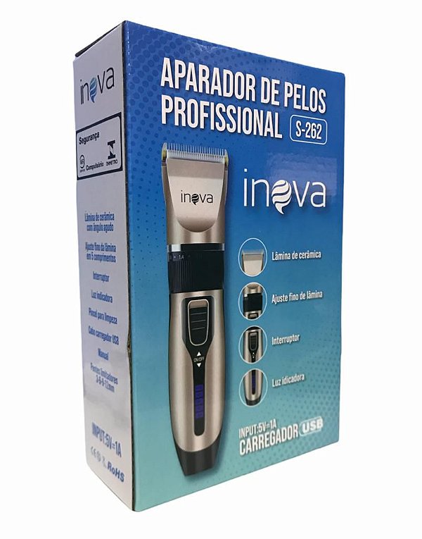 APARADOR DE PELOS PROFISSIONAL 5 NIVEIS BIVOLT INOVA S-262