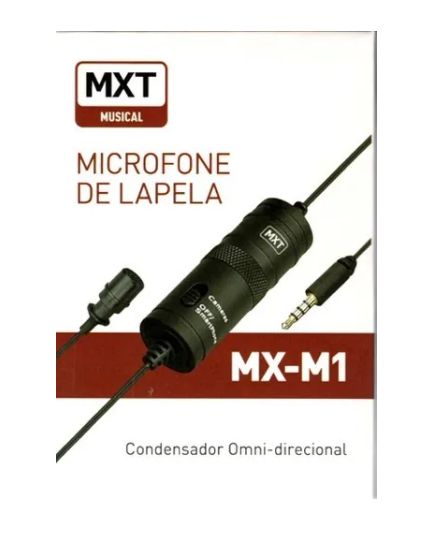 MICROFONE DE LAPELA CONDENSADOR OMNI-DIR MXT MX-M1