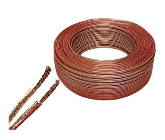 FIO PARALELO BICOLOR CRISTAL 2X2.5MM - 100 METROS PARA SOM MXT AUTOMOTIVO