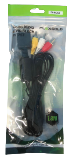 CABO DE CONEXAO DE AUDIO E VIDEO P/PS1/PS2 - MARCA:FLEX - MOD:FX-RCA2