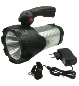 LANTERNA MANUAL RECARREGAVEL SUPER LED 10W 6000mAh CAERUS CRS-3253