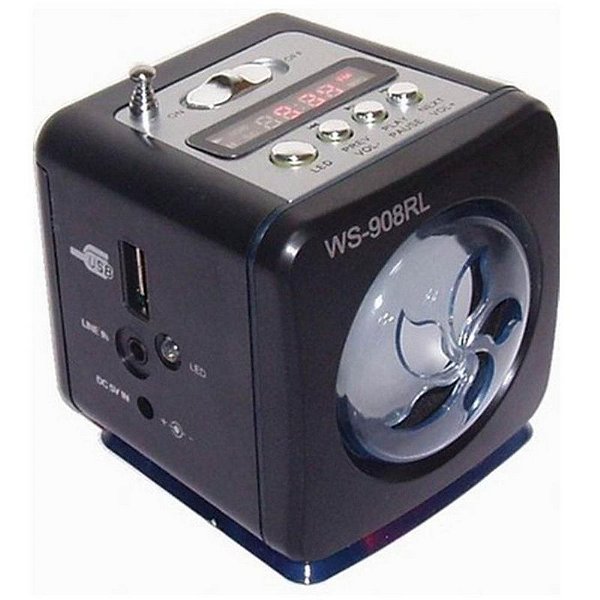 RADIO RECARREGAVEL MP3 / SD / FM / USB / GRASEP D-908