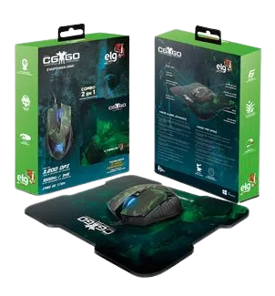 COMBO 2 EM 1 - MOUSE + MOUSEPAD ELG