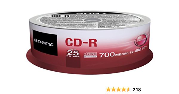 CD-RW 700MB SONY BULK C/25
