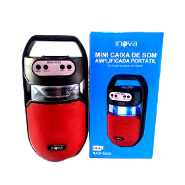 MINI CAIXA DE SOM 6W LED INOVA RAD-9023