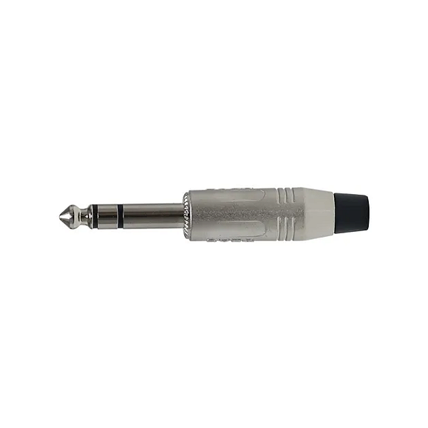 PLUG P10 ESTEREO DE METAL /NIQUEL COM PONTA COBRE - PROFISSIONAL