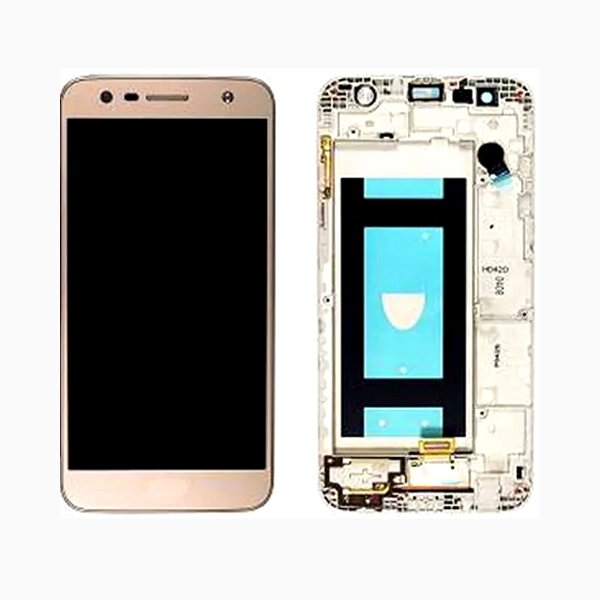 FRONTAL LG K10 POWER DOURADO COM ARO