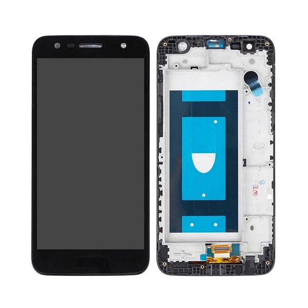 FRONTAL LG K10 POWER PRETO COM ARO