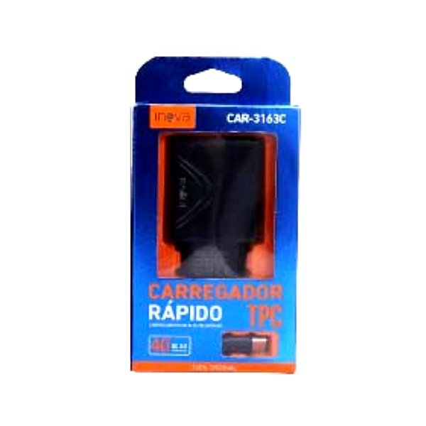 CARREGADOR RAPIDO INOVA TIPO-C CAR-3163C 40W