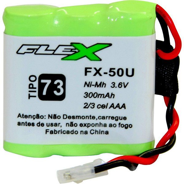 BATERIA P/ TELEFONE SEM FIO MOD. " FLEX " FX-50U 3.6V 300MAH