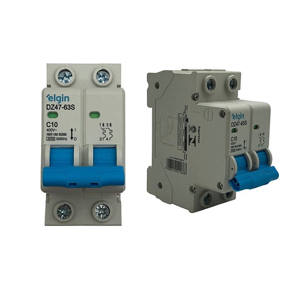 MINI DISJUNTOR 2 POLO 10A - ELGIN