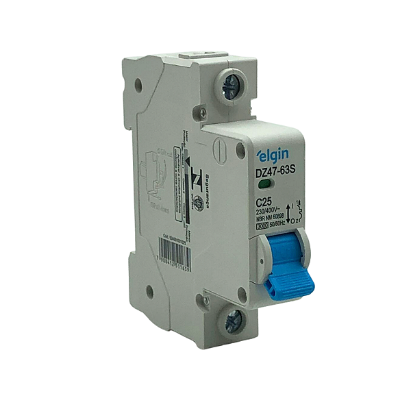 MINI DISJUNTOR 1 POLO 25A - ELGIN