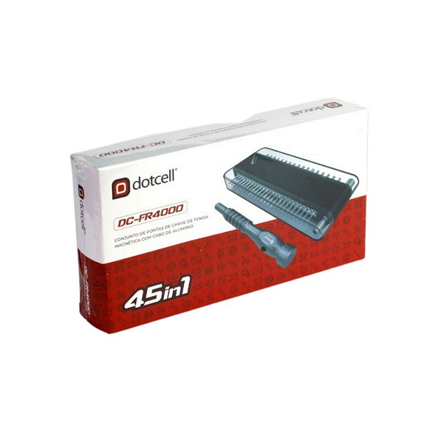 CHAVE DE FENDA MAGNETICA C/ CABO DE ALUMINIO 45in1 - DC-FR4000
