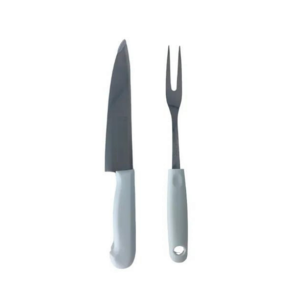 TD19009 KIT CHURRASCO 2 PCS COMPOSTO POR GARFO E FACA