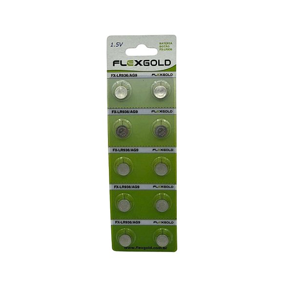 BATERIA BOTÃO COM 14 FX-LR936 AG9 1.5V FLEX